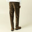 Pantalon droit en velours longueur 32 taupe homme