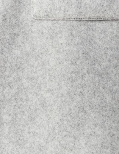 Surchemise boutonnée gris foncé homme