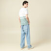 T-shirt manches courtes bleu gris homme
