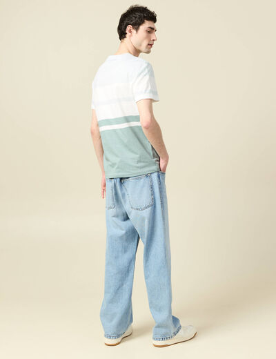 T-shirt manches courtes bleu gris homme