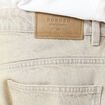 Jeans large 5 poches denim beige homme