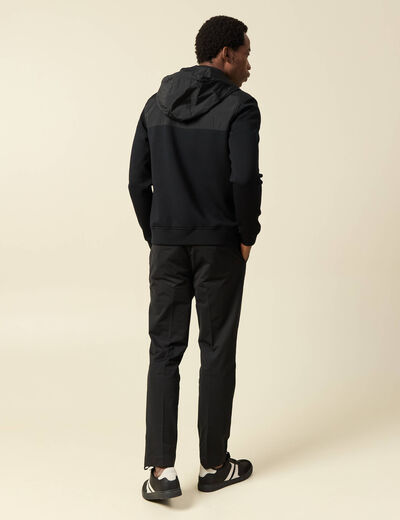 Sweat zipp&eacute; &agrave; capuche vert fonc&eacute; homme