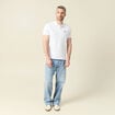 Polo manches courtes blanc homme