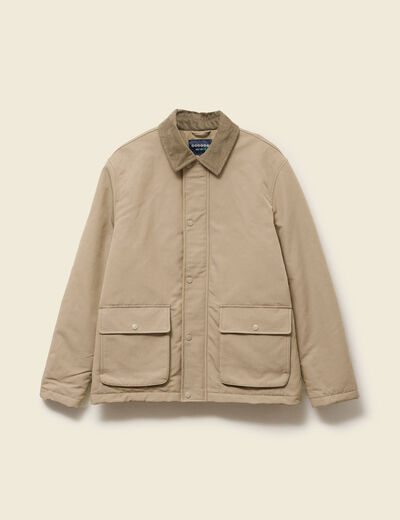 Veste droite mi-longue d&eacute;perlante sable homme