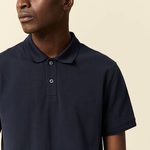 Polo manches courtes bleu marine homme