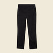 Pantalon chino cigarette noir femme