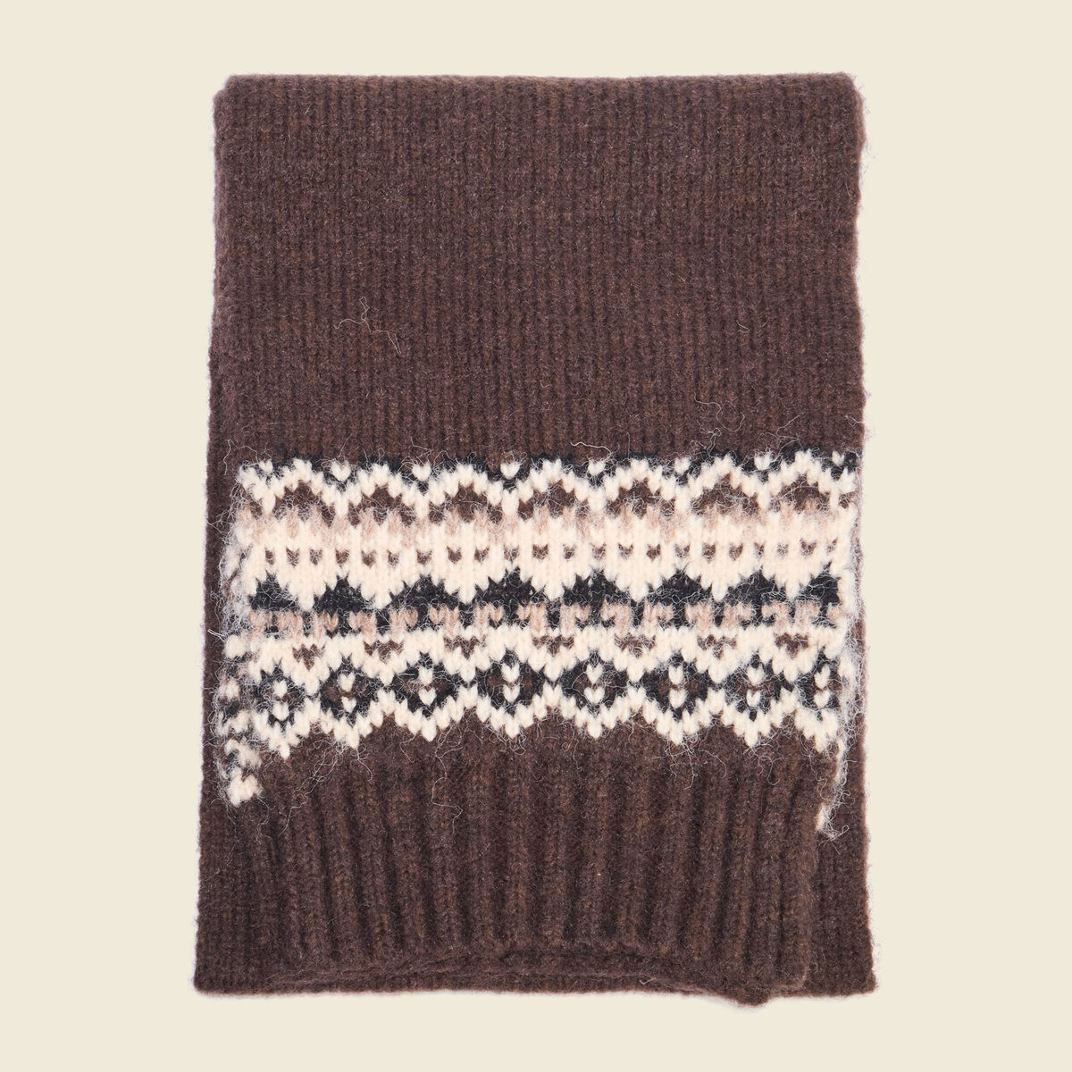 &Eacute;charpe d&eacute;tails jacquard marron fonc&eacute; homme