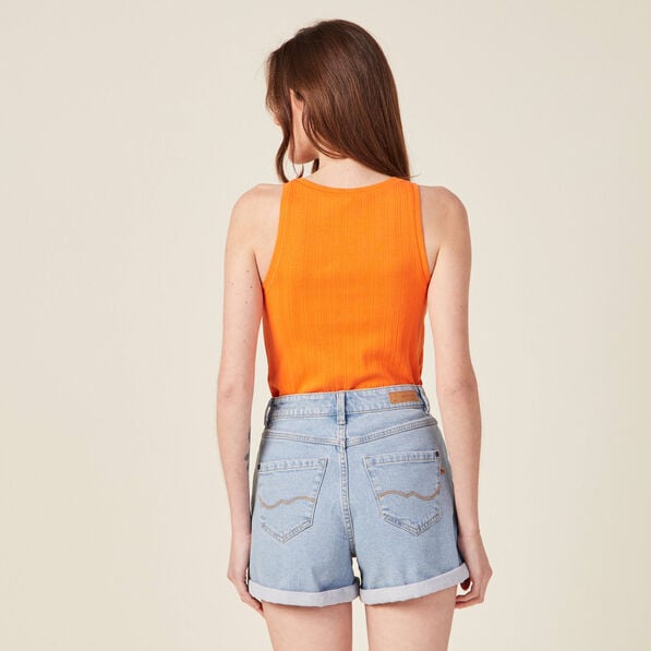 debardeur bretelles larges orange femme Débardeur bretelles larges orange femme