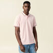 Polo manches courtes rose pastel homme