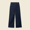 Jeans large taille haute denim brut rinse femme