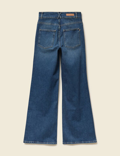 Jeans bootcut taille haute bleu femme
