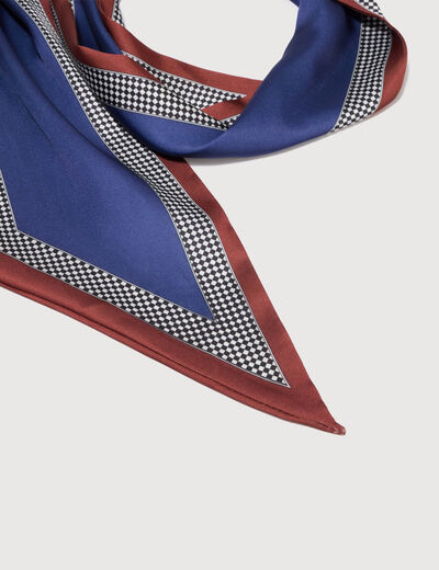 Foulard bleu fonc&eacute; femme