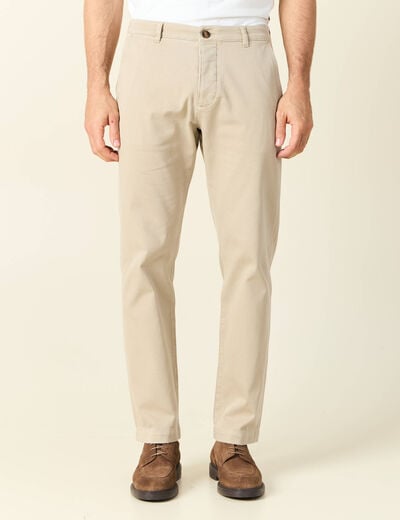 Pantalon chino straight gris homme