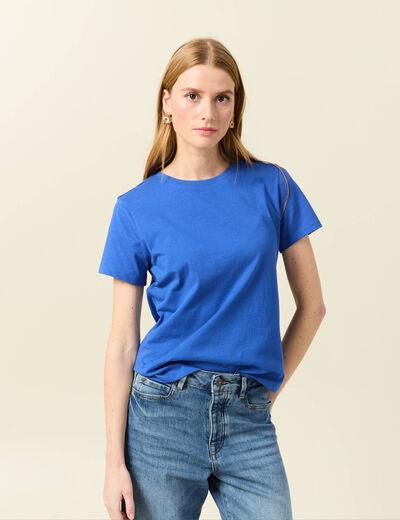 T-shirt manches courtes bleu electrique femme