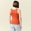 Débardeur 2 en 1 avec brassière intégrée orange foncé femme