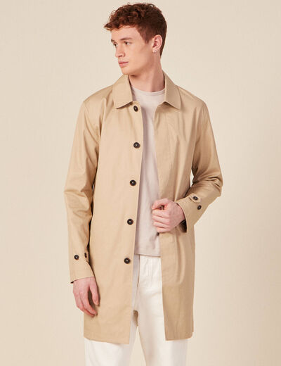 Trench éco-responsable beige homme
