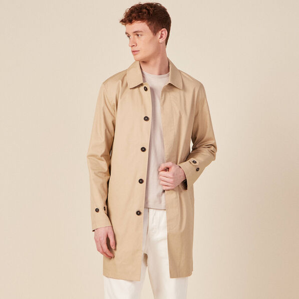 Trench éco-responsable beige homme