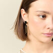 Boucles d'oreilles pendantes noir femme