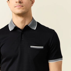 Polo manches courtes noir homme
