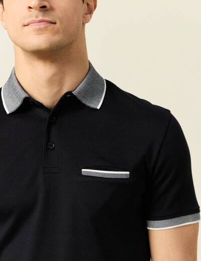 Polo manches courtes noir homme