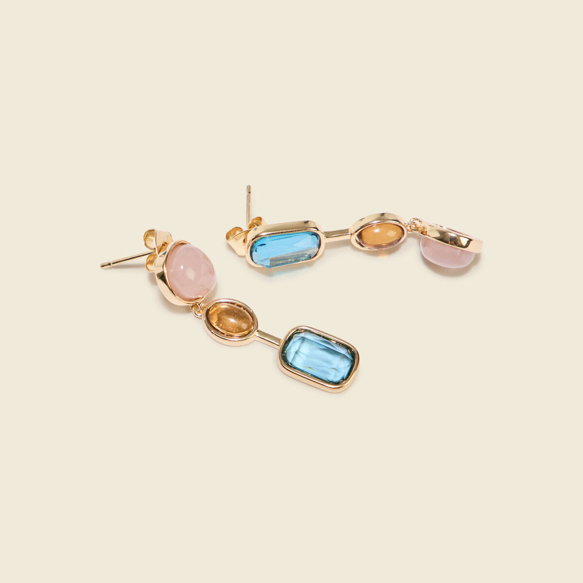 Boucles d'oreilles multicolore femme