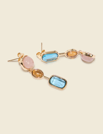 Boucles d'oreilles multicolore femme