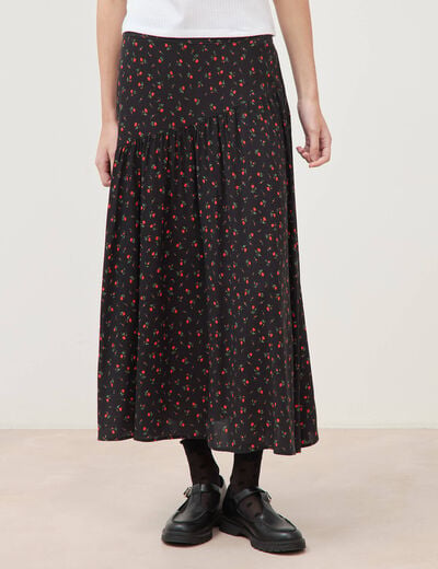 Jupe longue noir femme