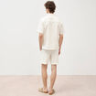 Chemise boyfriend manches courtes ecru homme