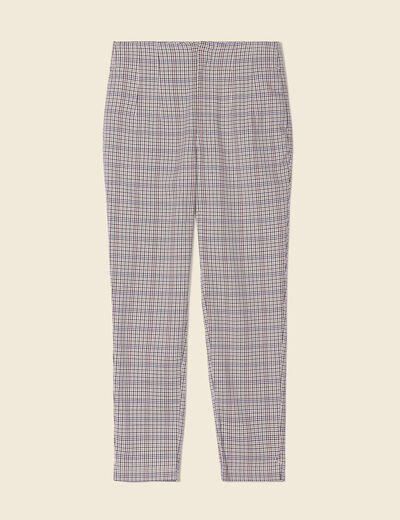 Pantalon carotte bleu marine femme
