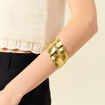Bracelet manchette métal couleur or femme