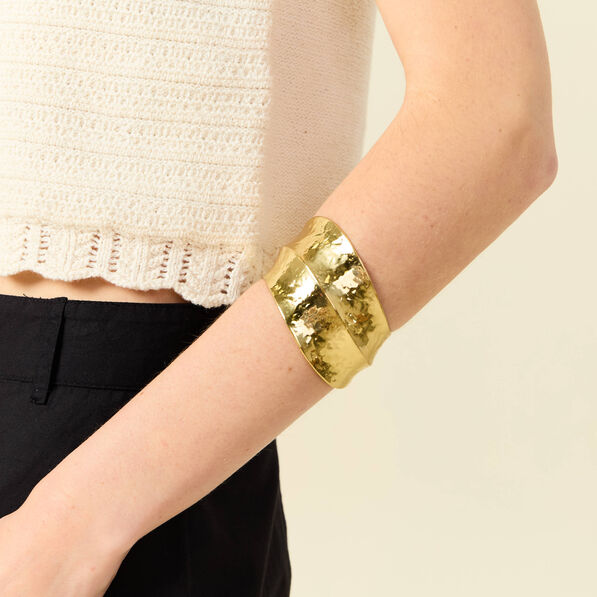 bracelet manchette metal couleur or femme Bracelet manchette métal couleur or femme