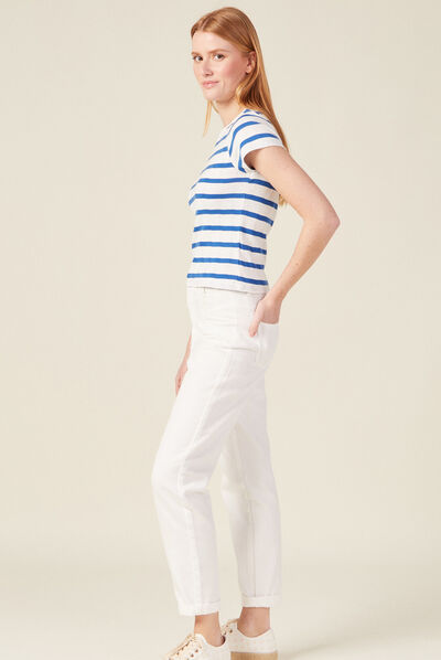 T-shirt manches courtes bleu electrique femme