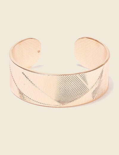 Bracelet manchette couleur or femme