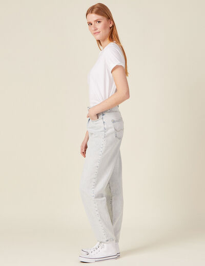 Jeans slouchy denim snow bleu femme