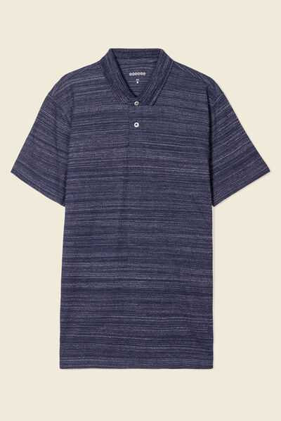 Polo manches courtes bleu marine homme