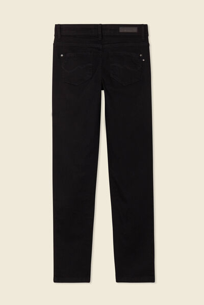 Jeans Vanessa - slim taille basse 7/8ème denim noir femme