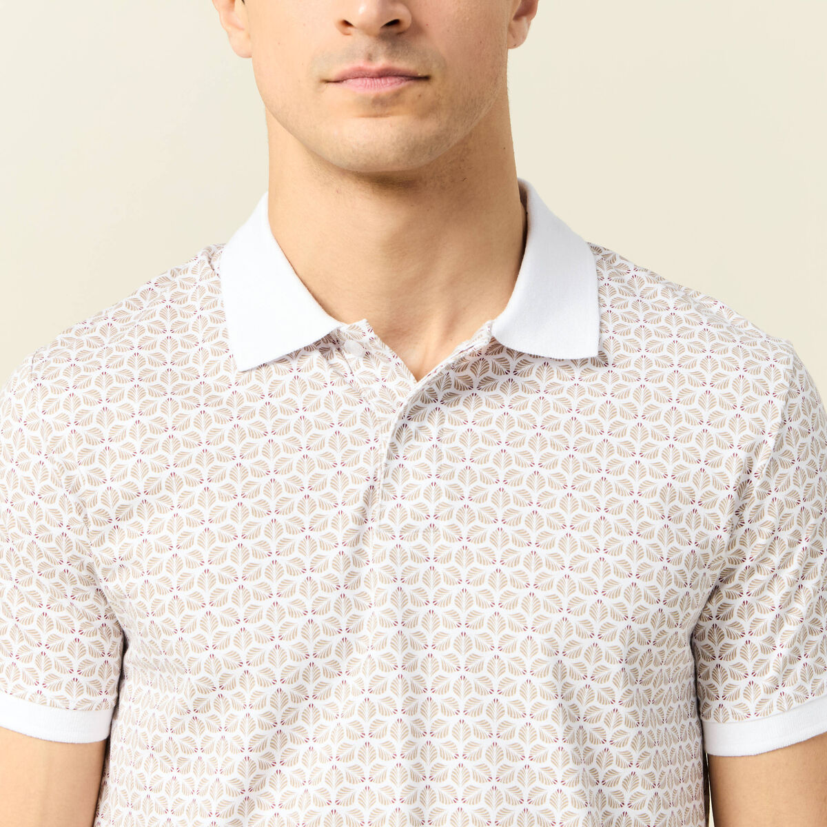 Polo éco-responsable blanc homme