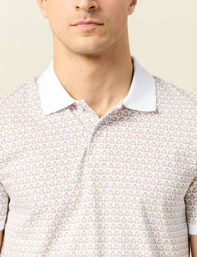 Polo éco-responsable blanc homme