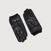 Gants en cuir avec doublure noir homme