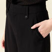 Pantalon large fluide noir femme