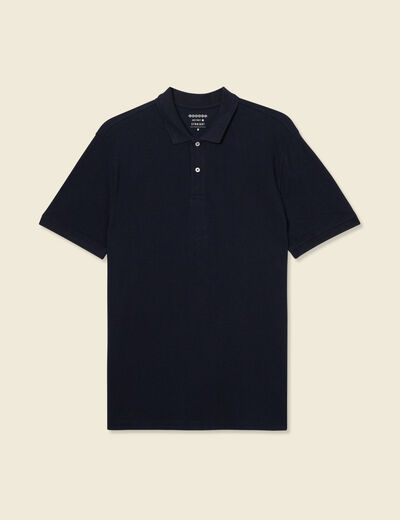 Polo éco-responsable bleu marine homme