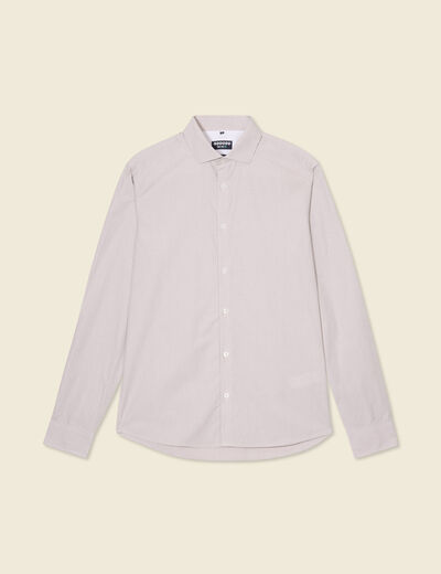 Chemise manches longues beige homme