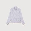 Chemise droite manches longues bleu ciel femme