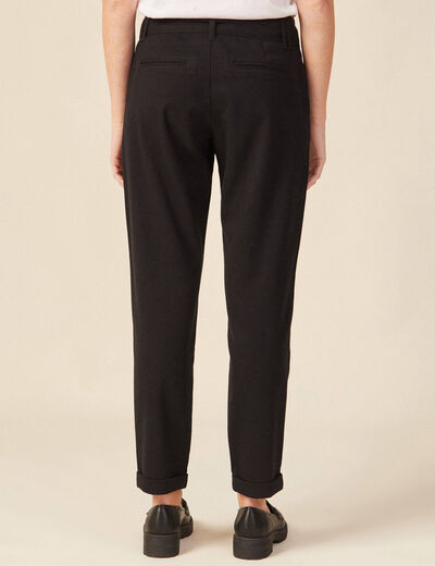 Pantalon paperbag noir femme