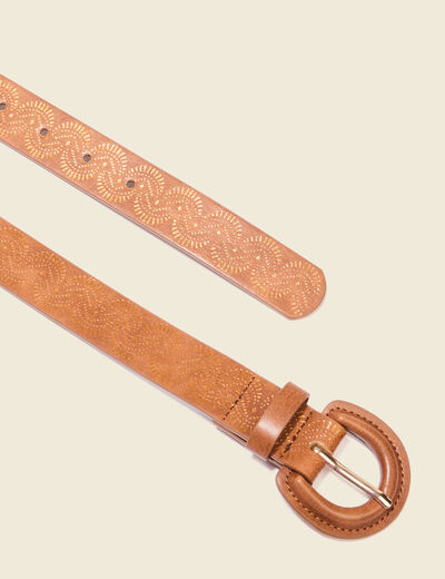 Ceinture avec boucle marron femme