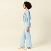 Blouson en jean denim bleach femme