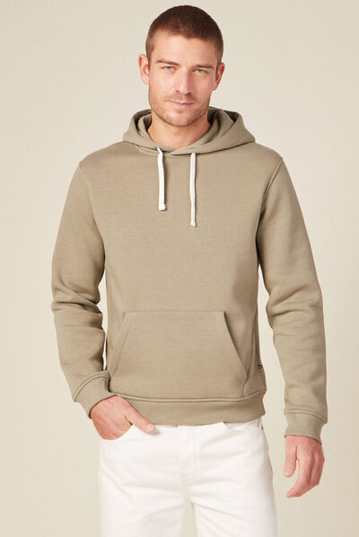 Sweat manches longues vert kaki homme
