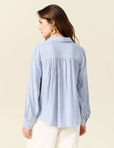 Blouse manches longues ecru femme