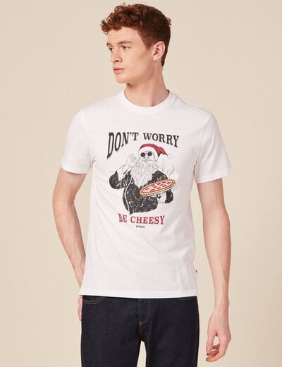 T-shirt manches courtes blanc homme