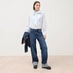 Jeans straight taille standard denim brut femme